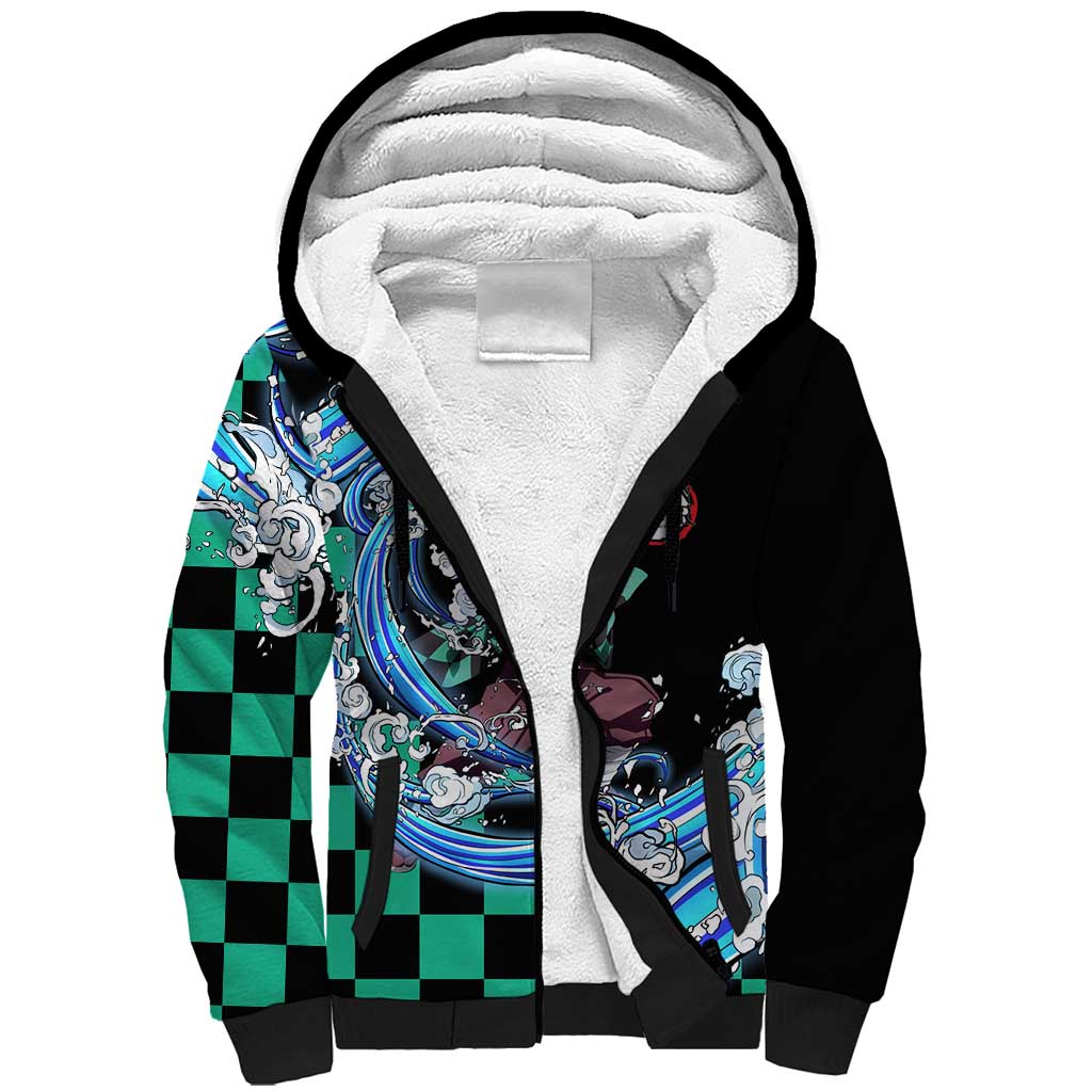 Tanjiro Kamado - Demon Slayer Sherpa Hoodie Anime Style