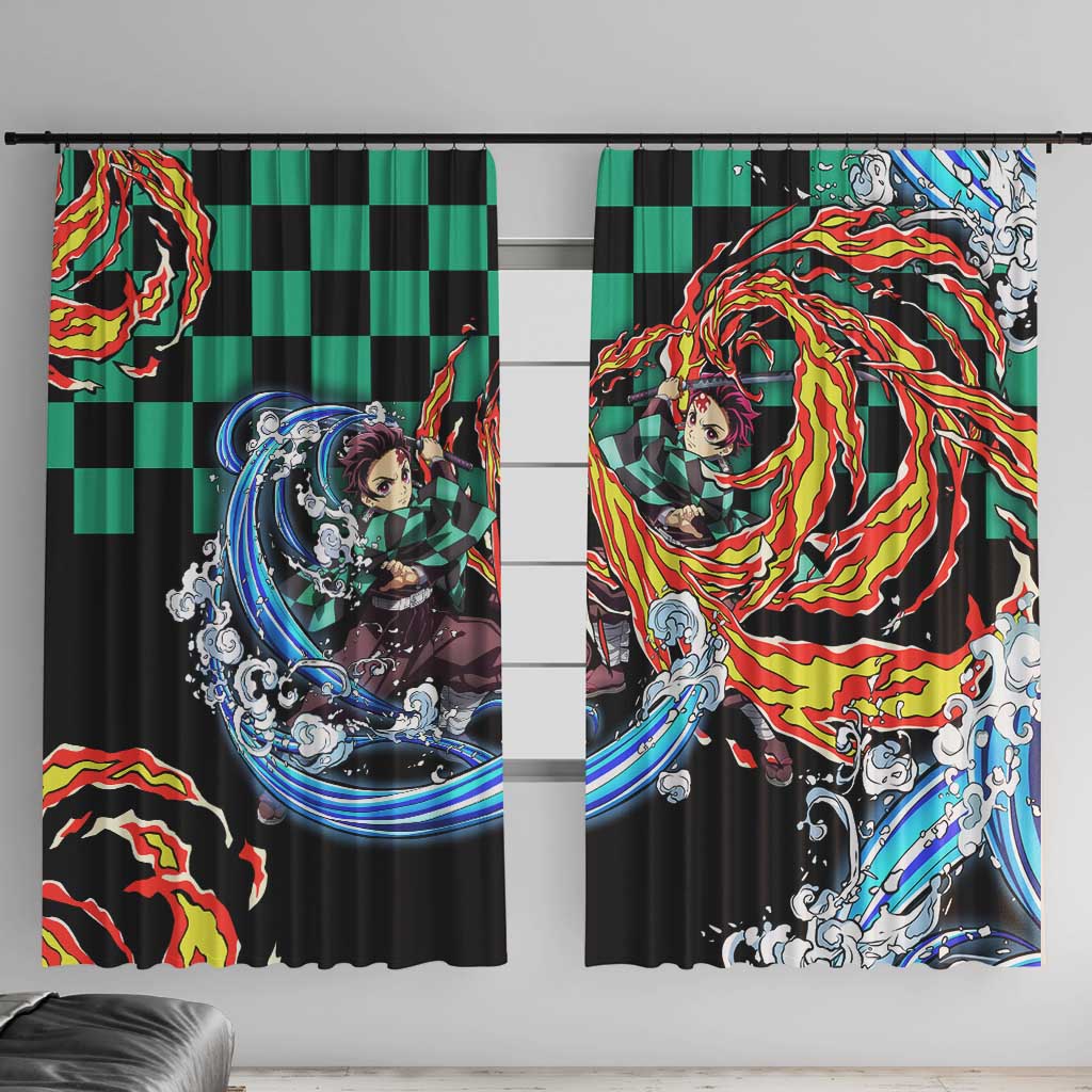 Tanjiro Kamado - Demon Slayer Window Curtain Anime Style