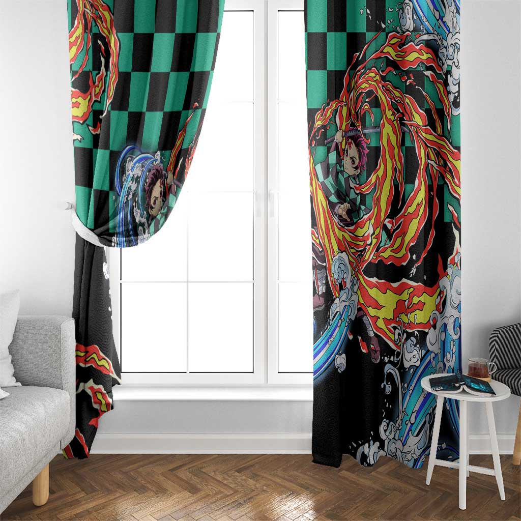 Tanjiro Kamado - Demon Slayer Window Curtain Anime Style