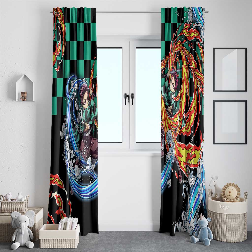 Tanjiro Kamado - Demon Slayer Window Curtain Anime Style