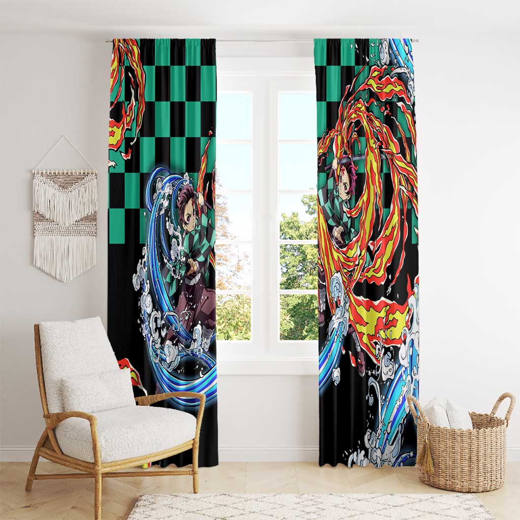 Tanjiro Kamado - Demon Slayer Window Curtain Anime Style