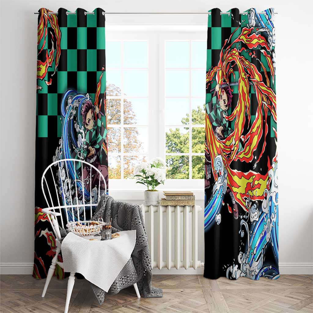 Tanjiro Kamado - Demon Slayer Window Curtain Anime Style
