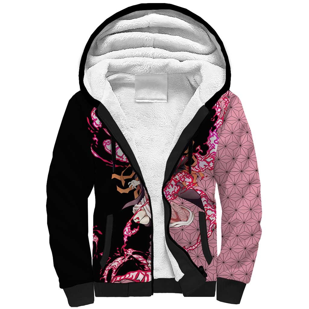 Nezuko Kamado - Demon Slayer Sherpa Hoodie Anime Style