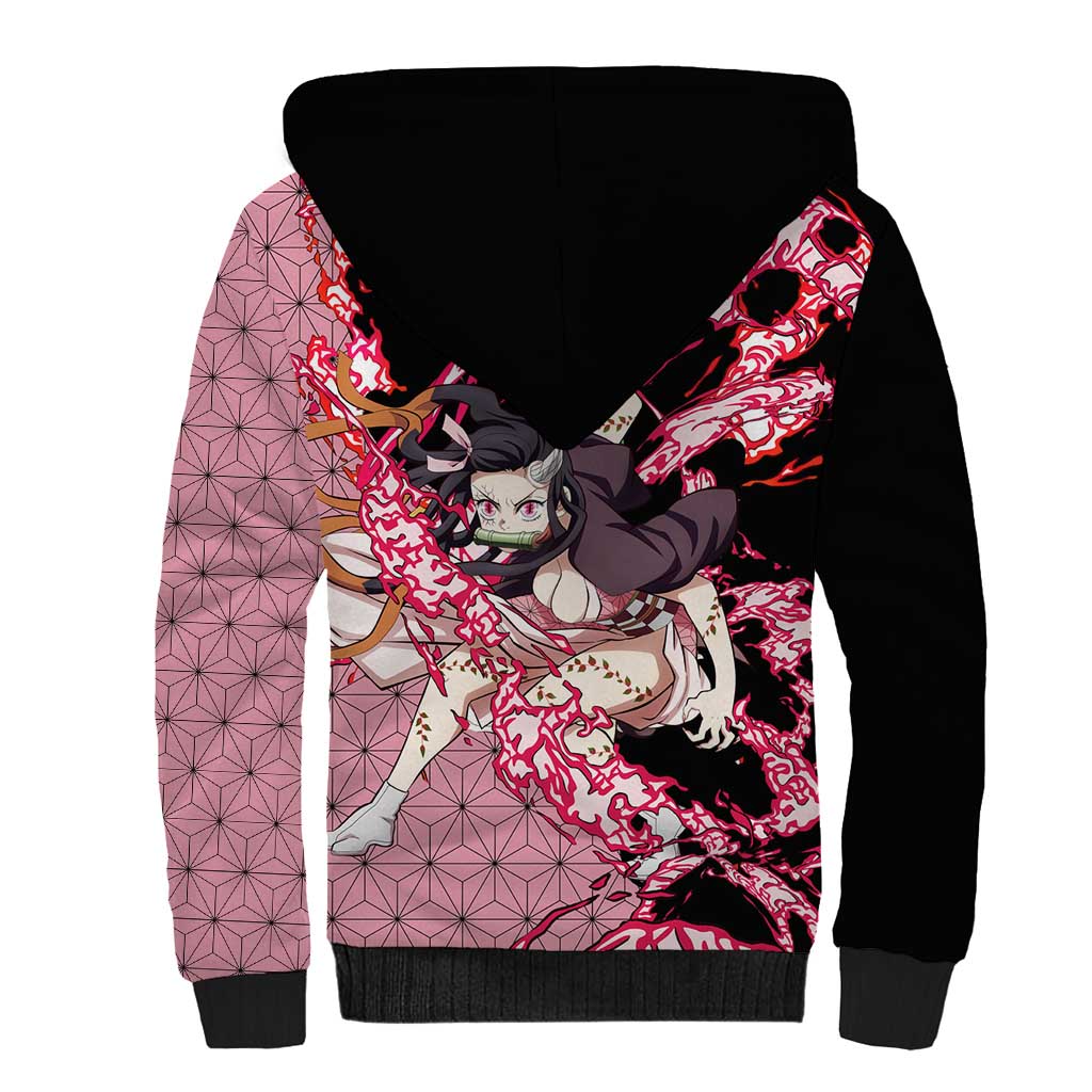 Nezuko Kamado - Demon Slayer Sherpa Hoodie Anime Style