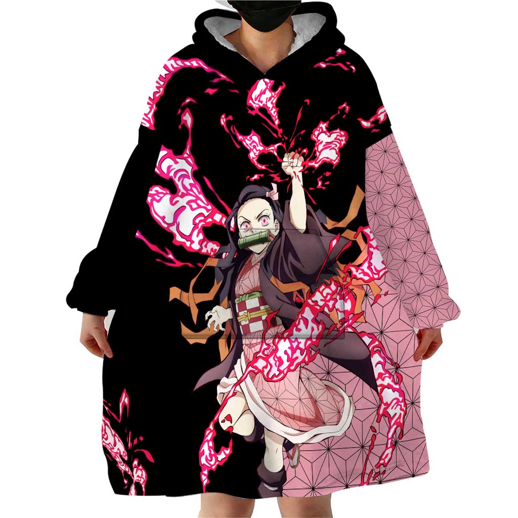 Nezuko Kamado - Demon Slayer Wearable Blanket Hoodie Anime Style