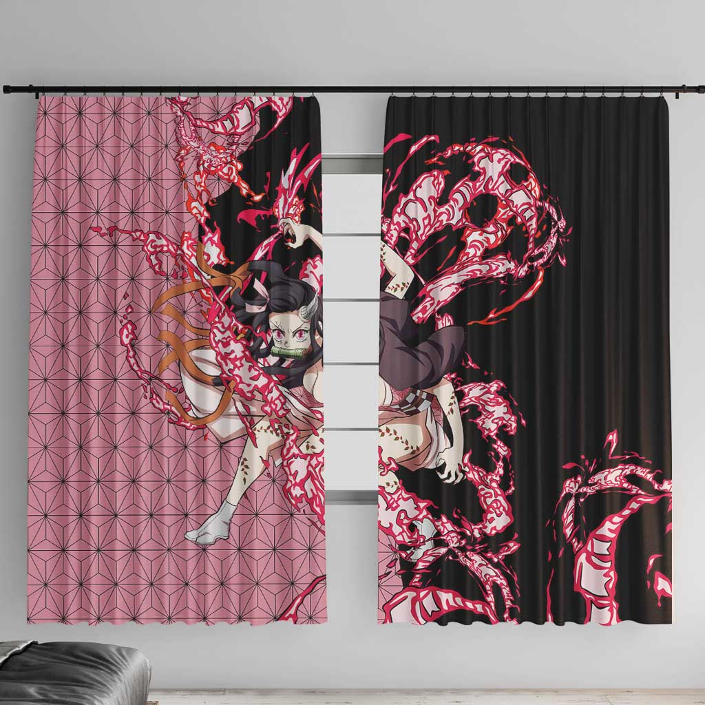 Nezuko Kamado - Demon Slayer Window Curtain Anime Style