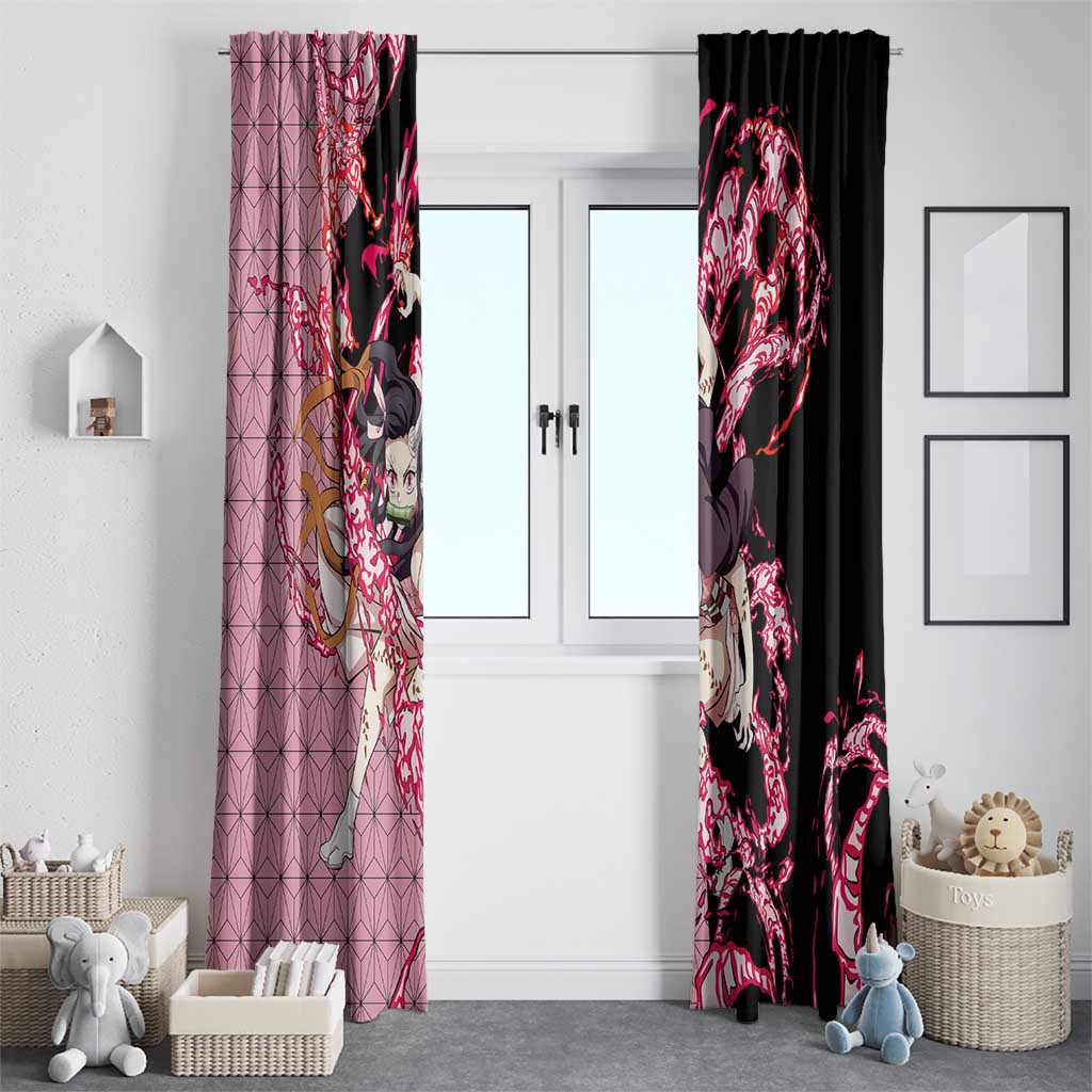 Nezuko Kamado - Demon Slayer Window Curtain Anime Style