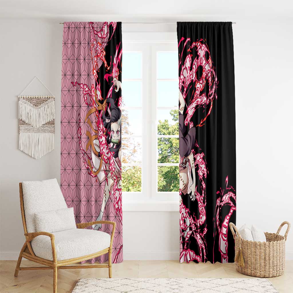 Nezuko Kamado - Demon Slayer Window Curtain Anime Style