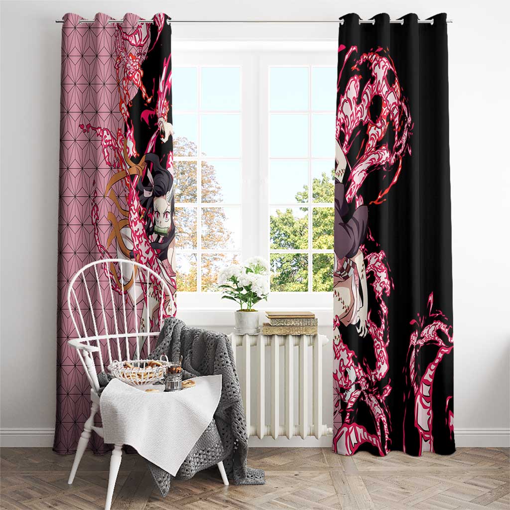 Nezuko Kamado - Demon Slayer Window Curtain Anime Style