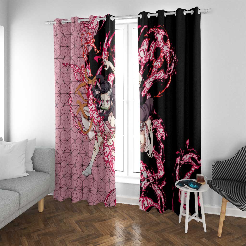 Nezuko Kamado - Demon Slayer Window Curtain Anime Style