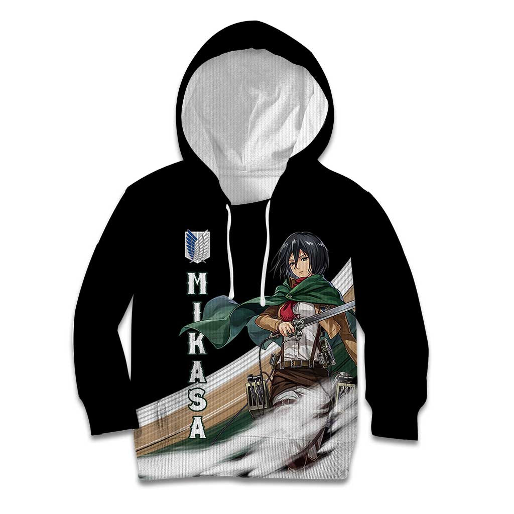 Mikasa Ackerman - Attack On Titan Kid Hoodie Anime Style