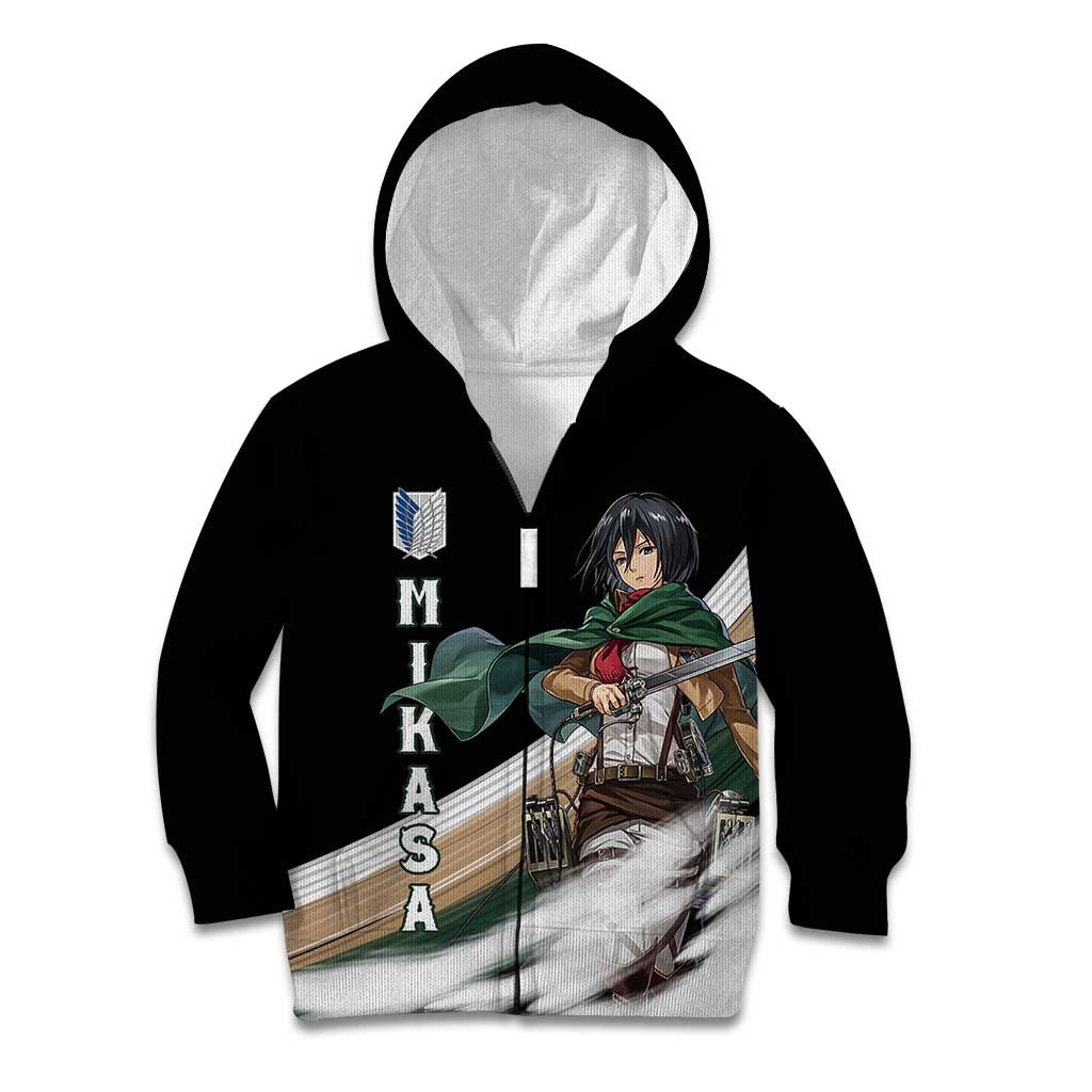 Mikasa Ackerman - Attack On Titan Kid Hoodie Anime Style