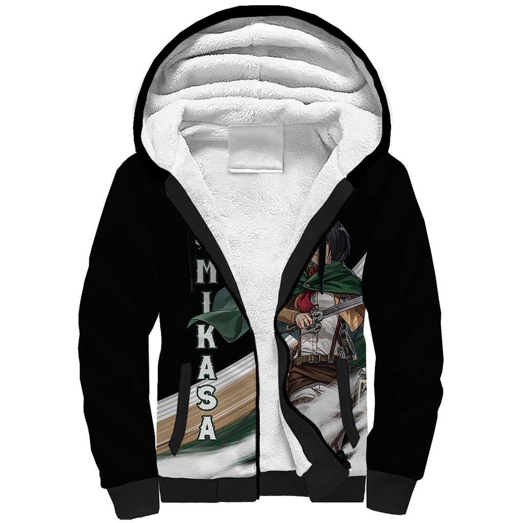 Mikasa Ackerman - Attack On Titan Sherpa Hoodie Anime Style