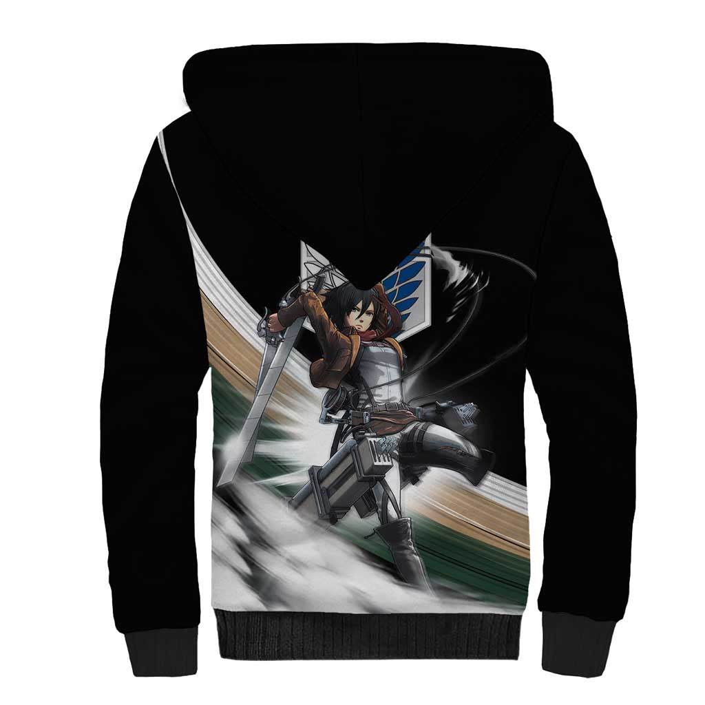 Mikasa Ackerman - Attack On Titan Sherpa Hoodie Anime Style