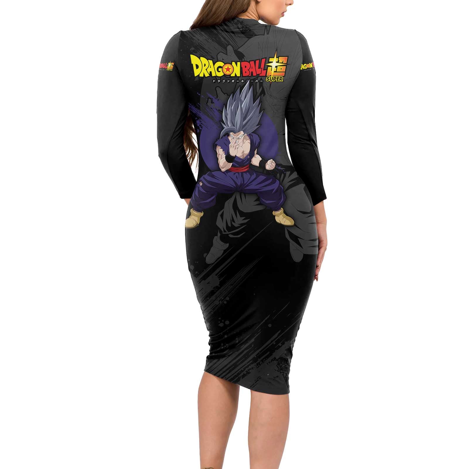 Gohan Beast - Dragon Ball Long Sleeve Bodycon Dress Anime Style