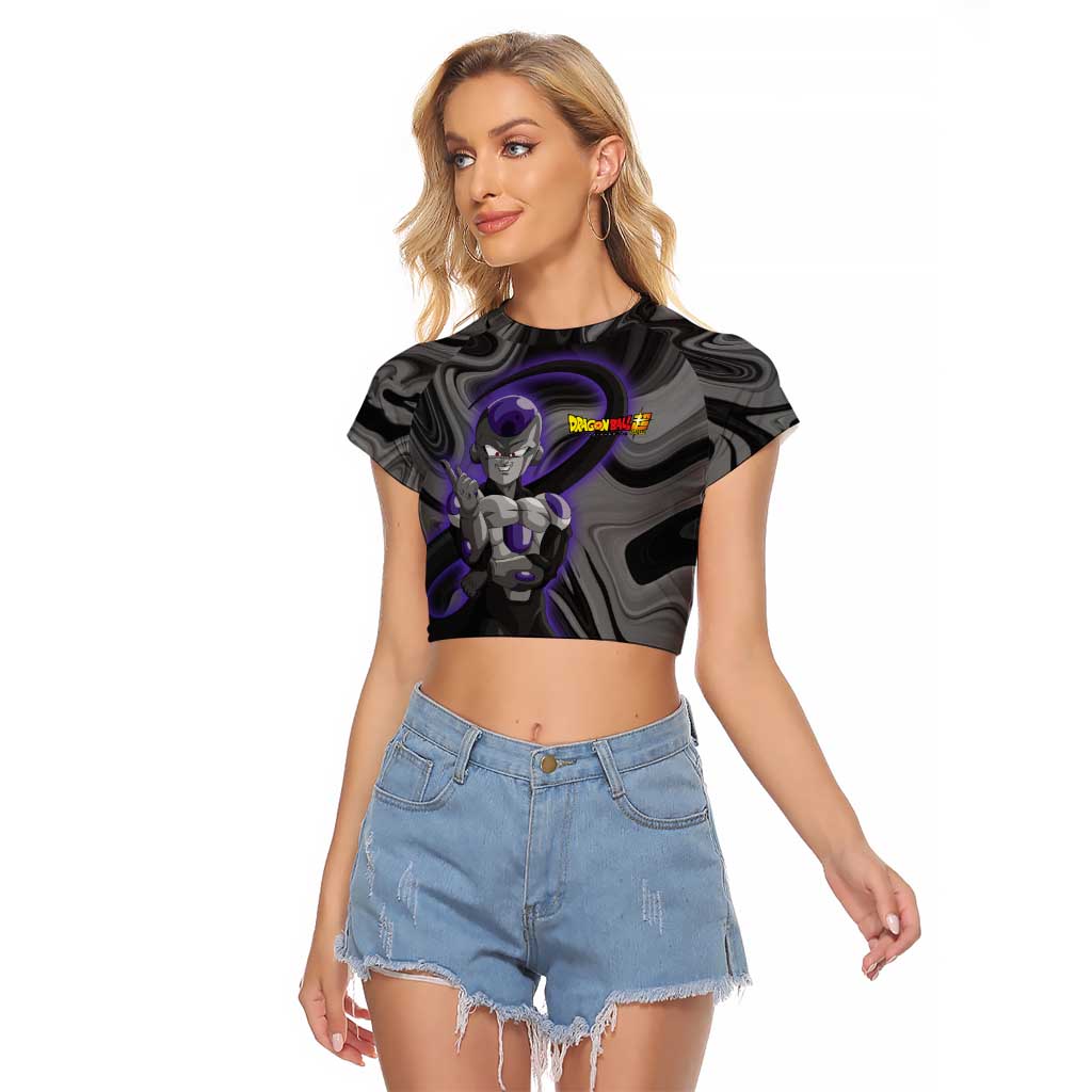 Black Frieza - Dragon Ball Raglan Cropped T Shirt Anime Style
