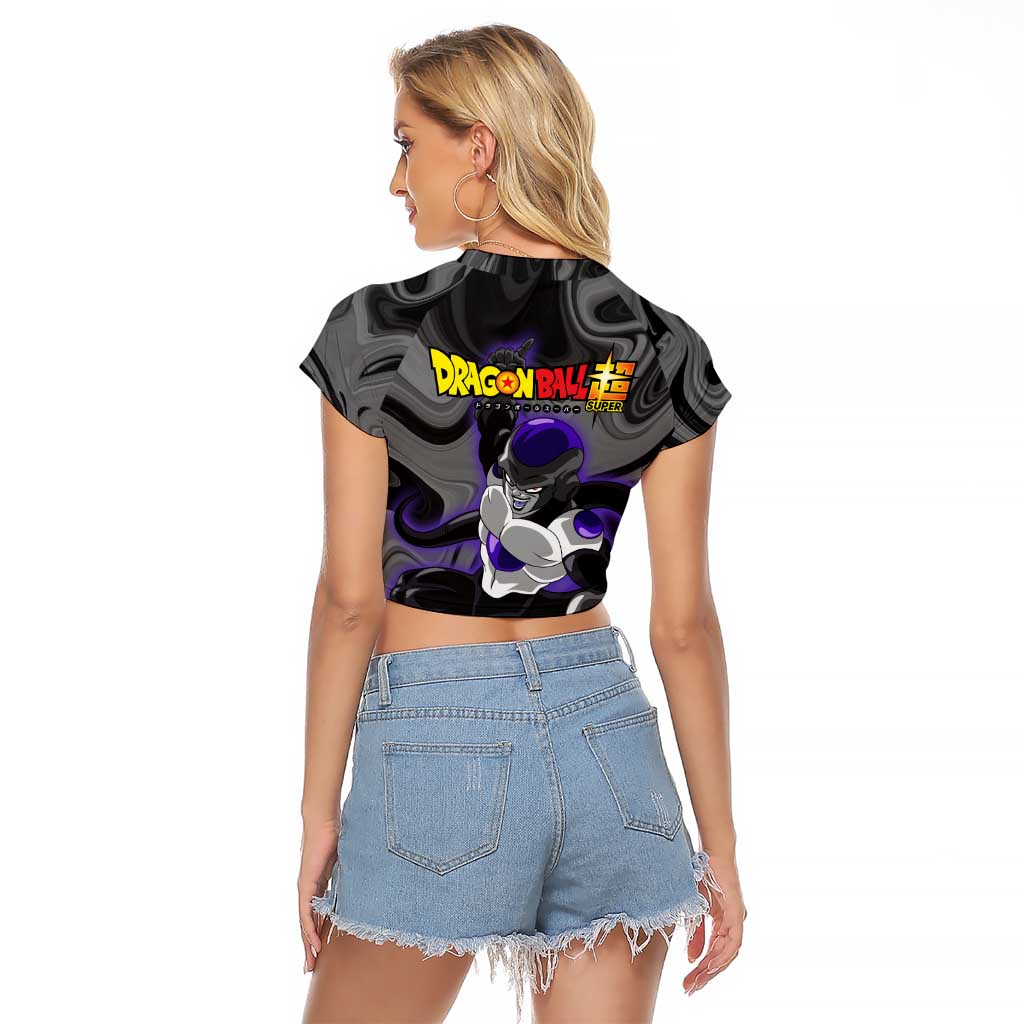 Black Frieza - Dragon Ball Raglan Cropped T Shirt Anime Style