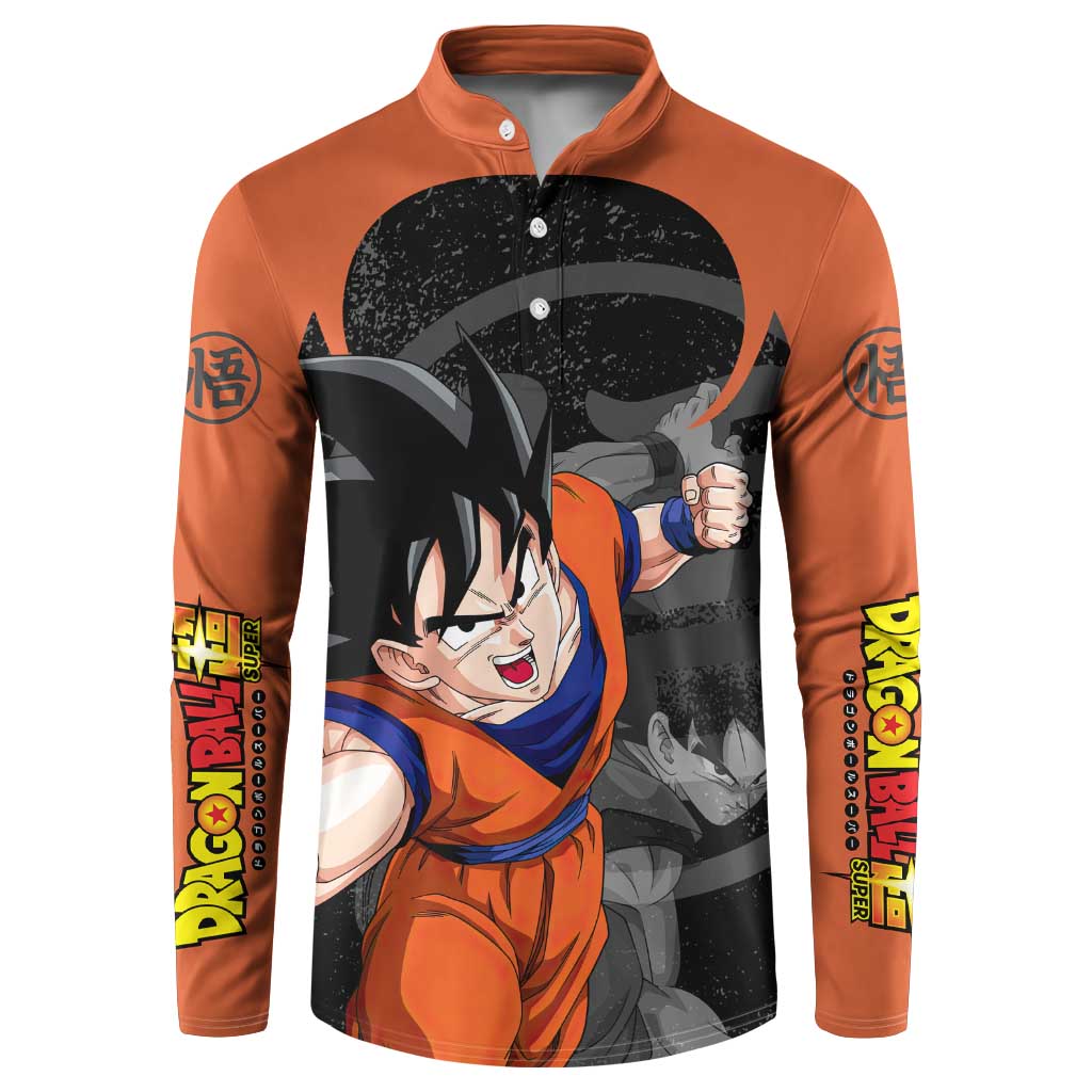 Goku - Dragon Ball Z Button Sweatshirt Anime Style