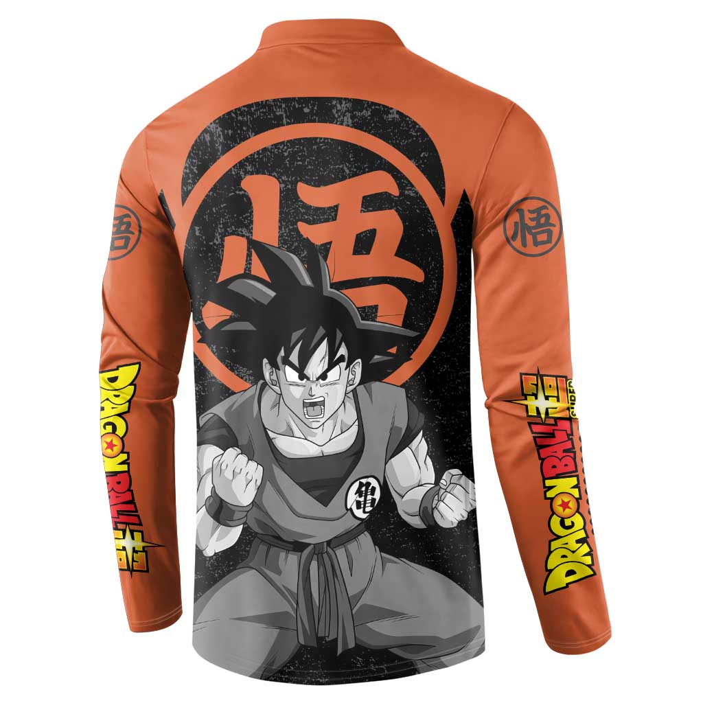 Goku - Dragon Ball Z Button Sweatshirt Anime Style