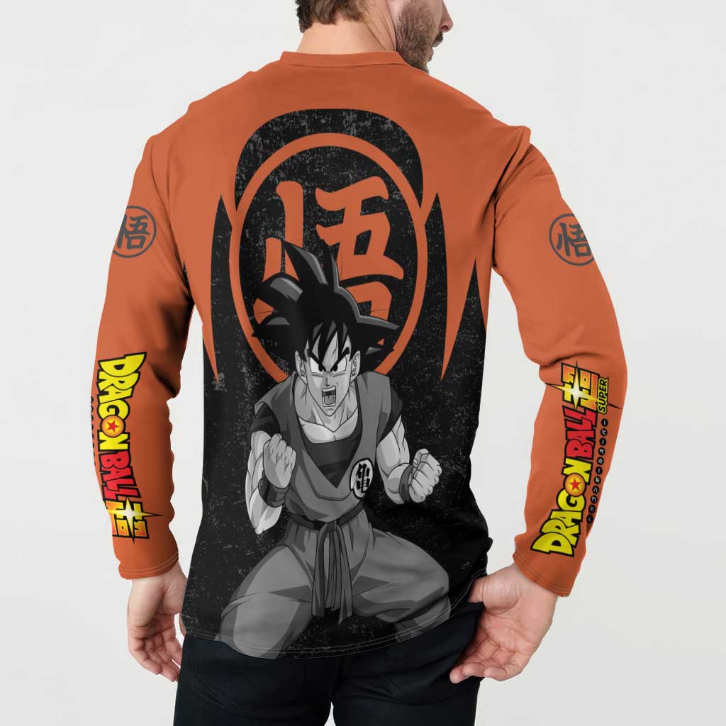 Goku - Dragon Ball Z Button Sweatshirt Anime Style