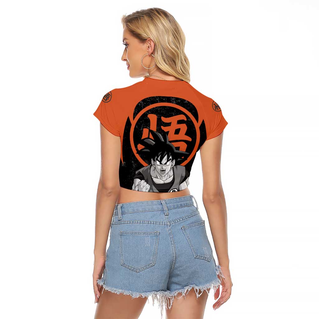 Goku - Dragon Ball Z Raglan Cropped T Shirt Anime Style