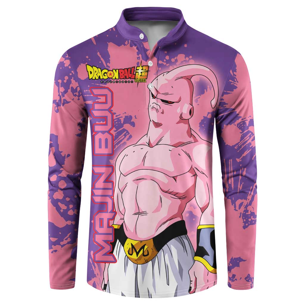 Skinny Majin Buu - Dragon Ball Button Sweatshirt Anime Style
