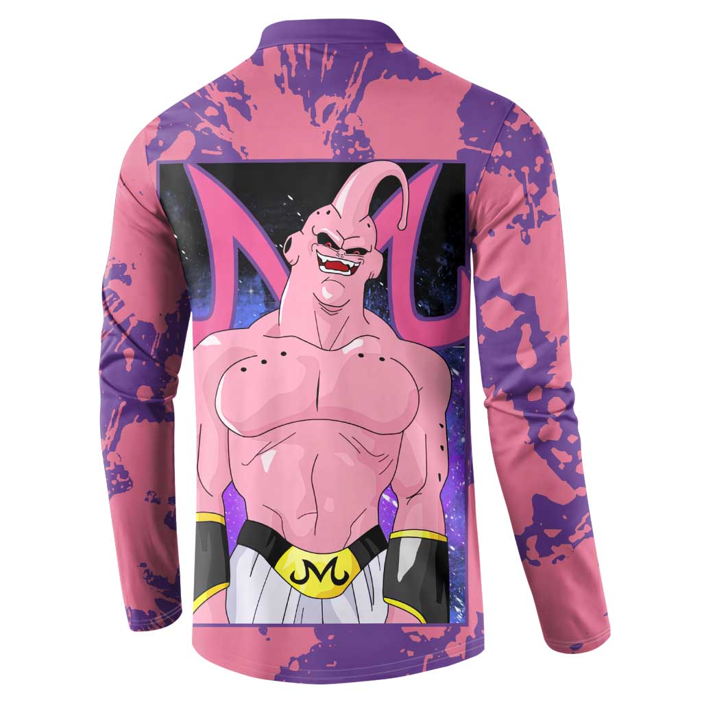 Skinny Majin Buu - Dragon Ball Button Sweatshirt Anime Style