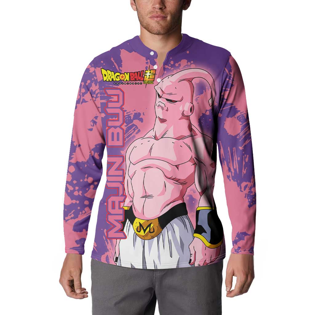 Skinny Majin Buu - Dragon Ball Button Sweatshirt Anime Style