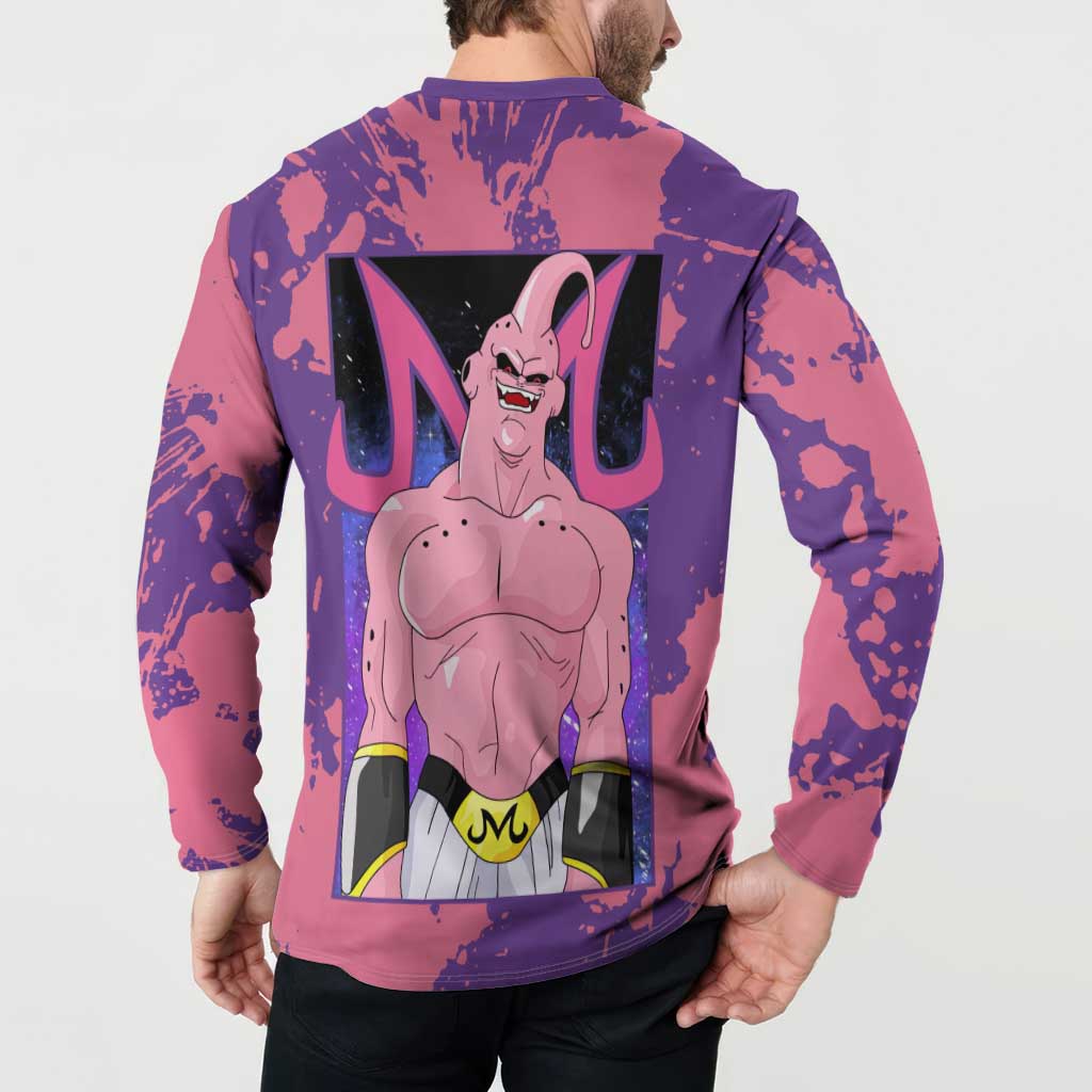 Skinny Majin Buu - Dragon Ball Button Sweatshirt Anime Style