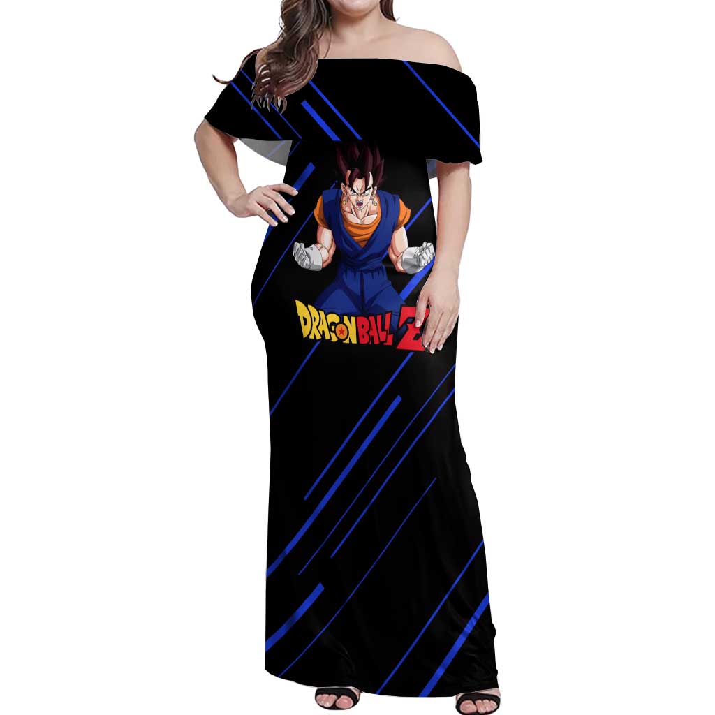 Vegito - Dragon Ball Off Shoulder Maxi Dress Anime Style