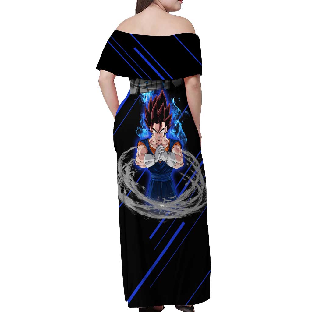 Vegito - Dragon Ball Off Shoulder Maxi Dress Anime Style