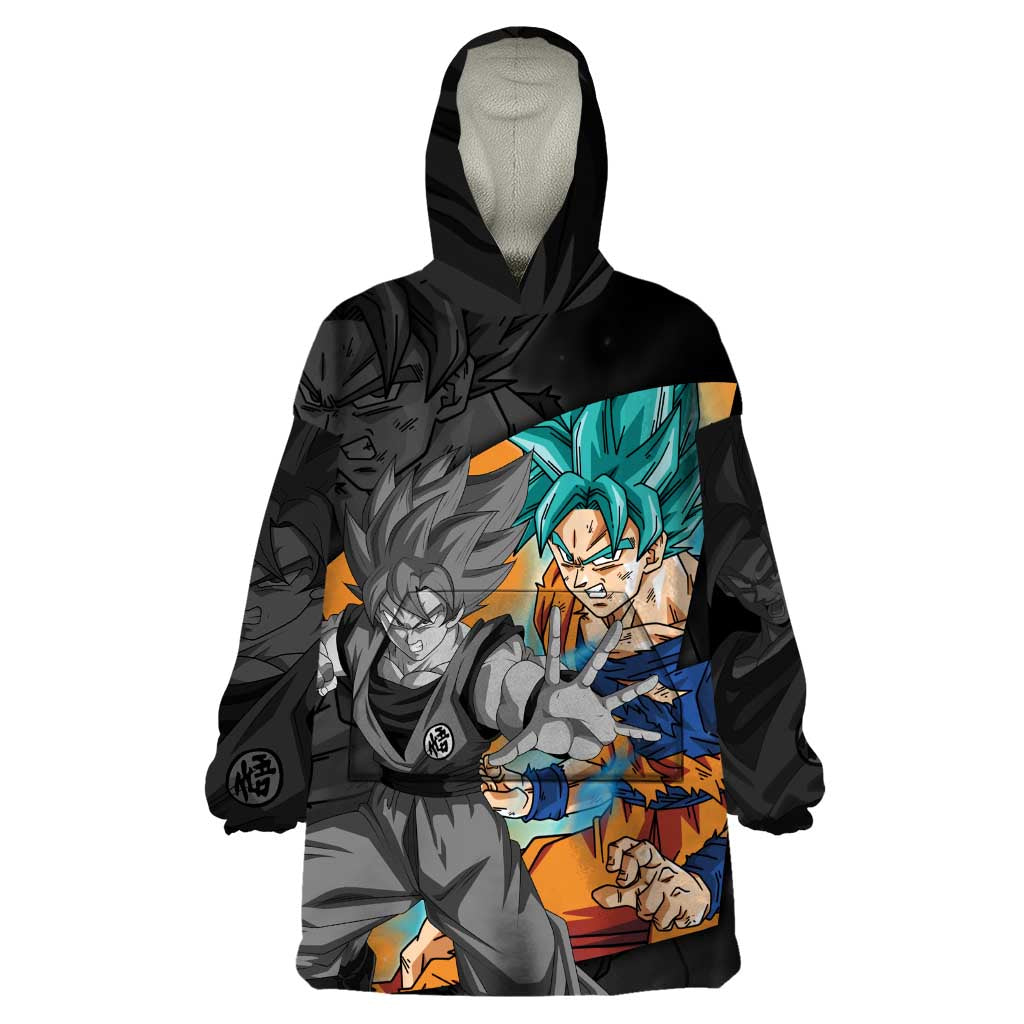 Goku Blue - Dragon Ball Wearable Blanket Hoodie Anime Style