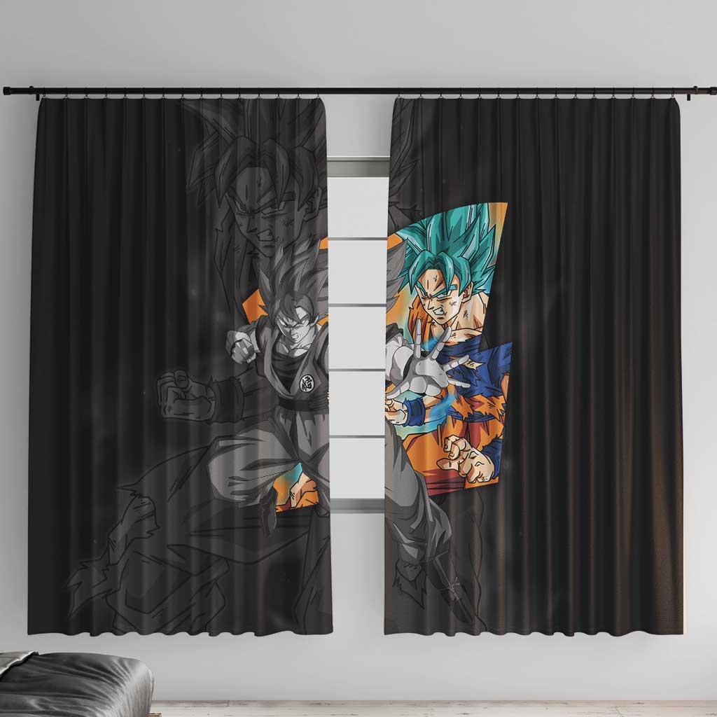 Goku Blue - Dragon Ball Window Curtain Anime Style