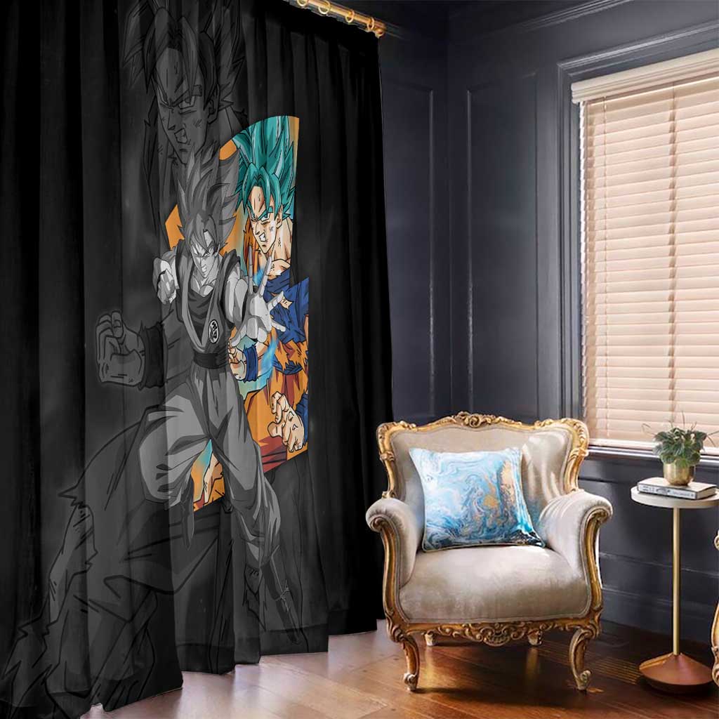 Goku Blue - Dragon Ball Window Curtain Anime Style