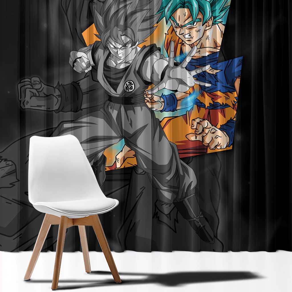 Goku Blue - Dragon Ball Window Curtain Anime Style