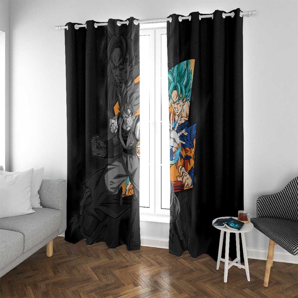 Goku Blue - Dragon Ball Window Curtain Anime Style