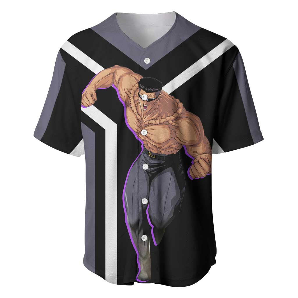 Kurama Yu Yu Hakusho Baseball Jersey with Human Form and Calm Focused Pose Design - The Mazicc