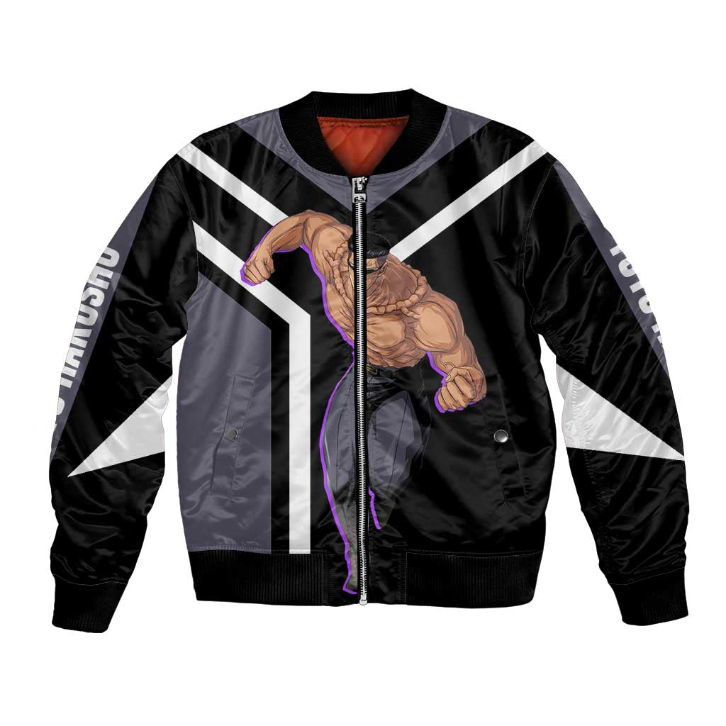 Kurama Yu Yu Hakusho Bomber Jacket with Human Form and Calm Focused Pose Design - The Mazicc