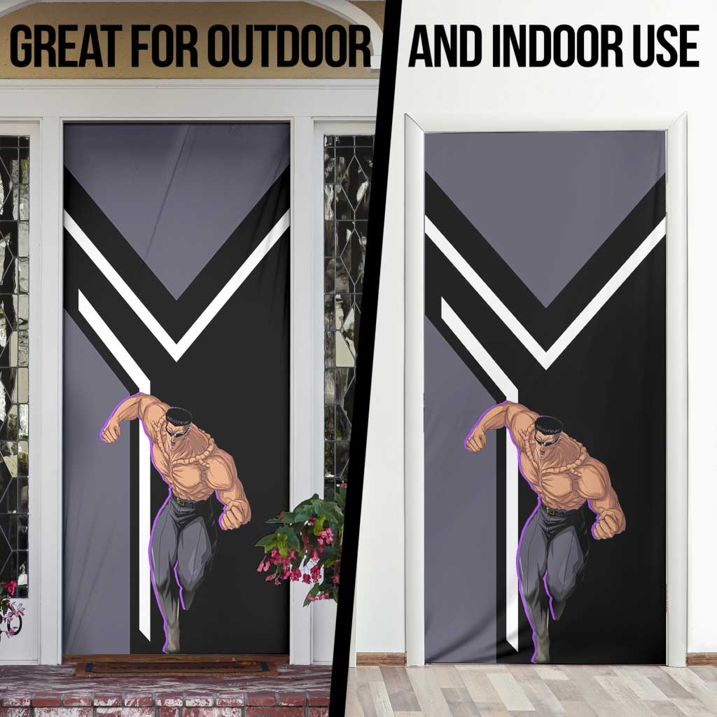 Kurama Yu Yu Hakusho Door Cover with Human Form and Calm Focused Pose Design - The Mazicc