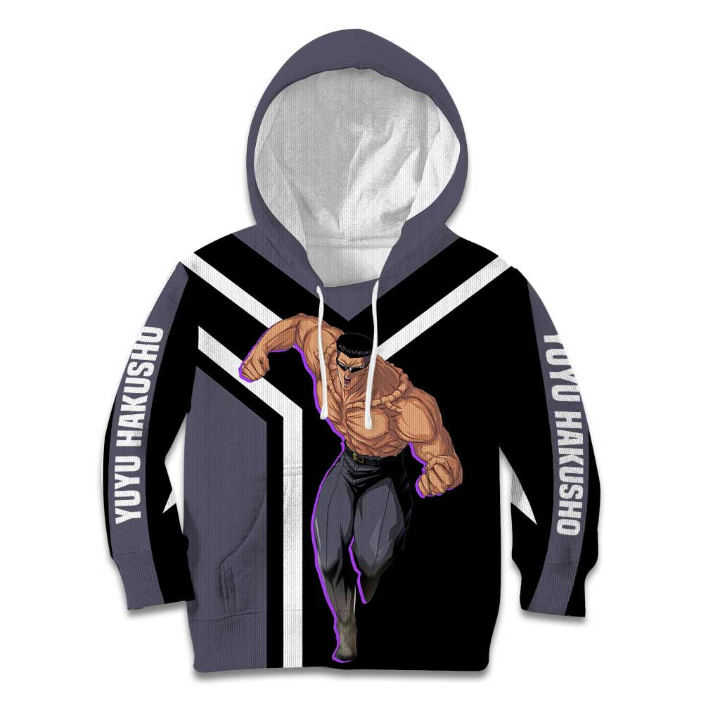 Kurama Yu Yu Hakusho Kid Hoodie with Human Form and Calm Focused Pose Design - The Mazicc