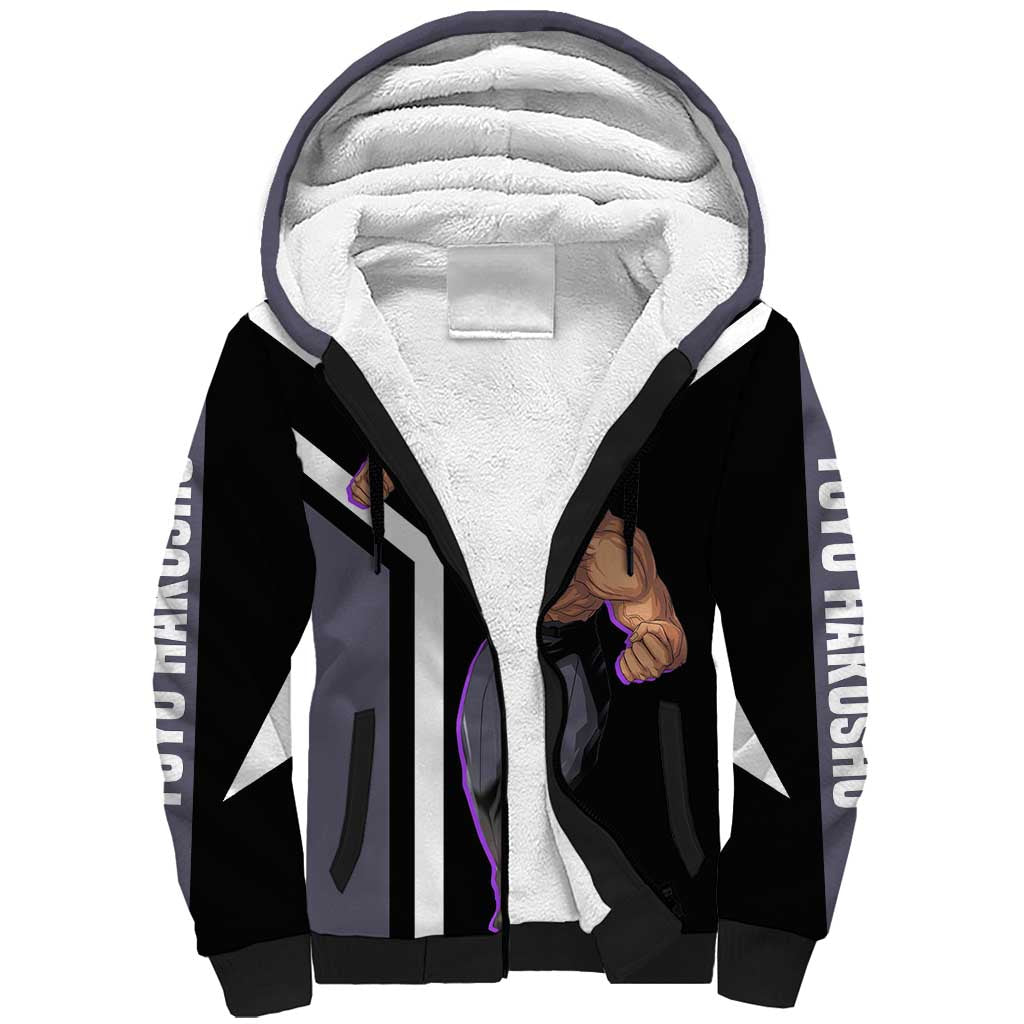 Kurama Yu Yu Hakusho Sherpa Hoodie with Human Form and Calm Focused Pose Design - The Mazicc