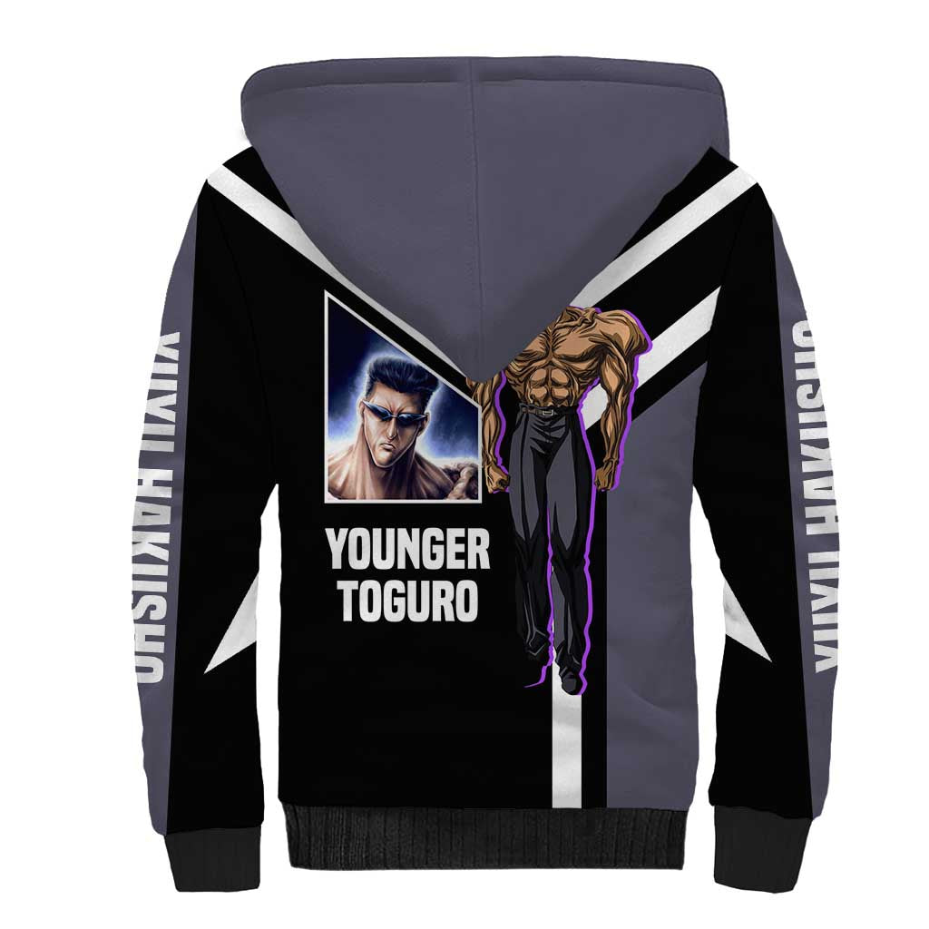 Kurama Yu Yu Hakusho Sherpa Hoodie with Human Form and Calm Focused Pose Design - The Mazicc