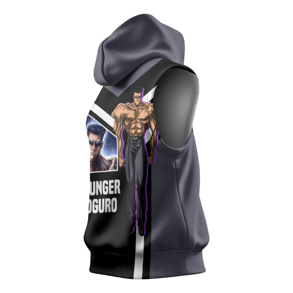 Kurama Yu Yu Hakusho Sleeveless Hoodie with Human Form and Calm Focused Pose Design - The Mazicc