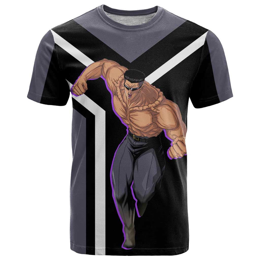 Kurama Yu Yu Hakusho T Shirt with Human Form and Calm Focused Pose Design - The Mazicc