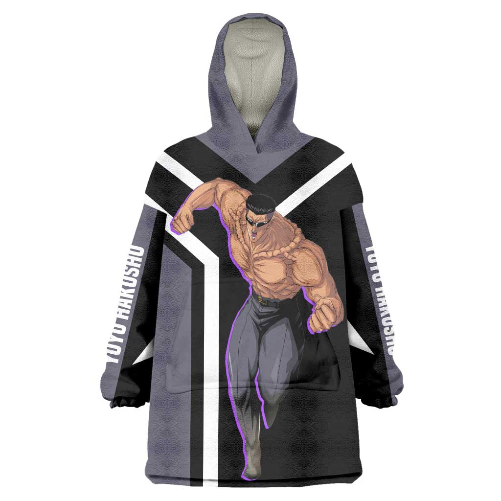 Kurama Yu Yu Hakusho Wearable Blanket Hoodie with Human Form and Calm Focused Pose Design - The Mazicc