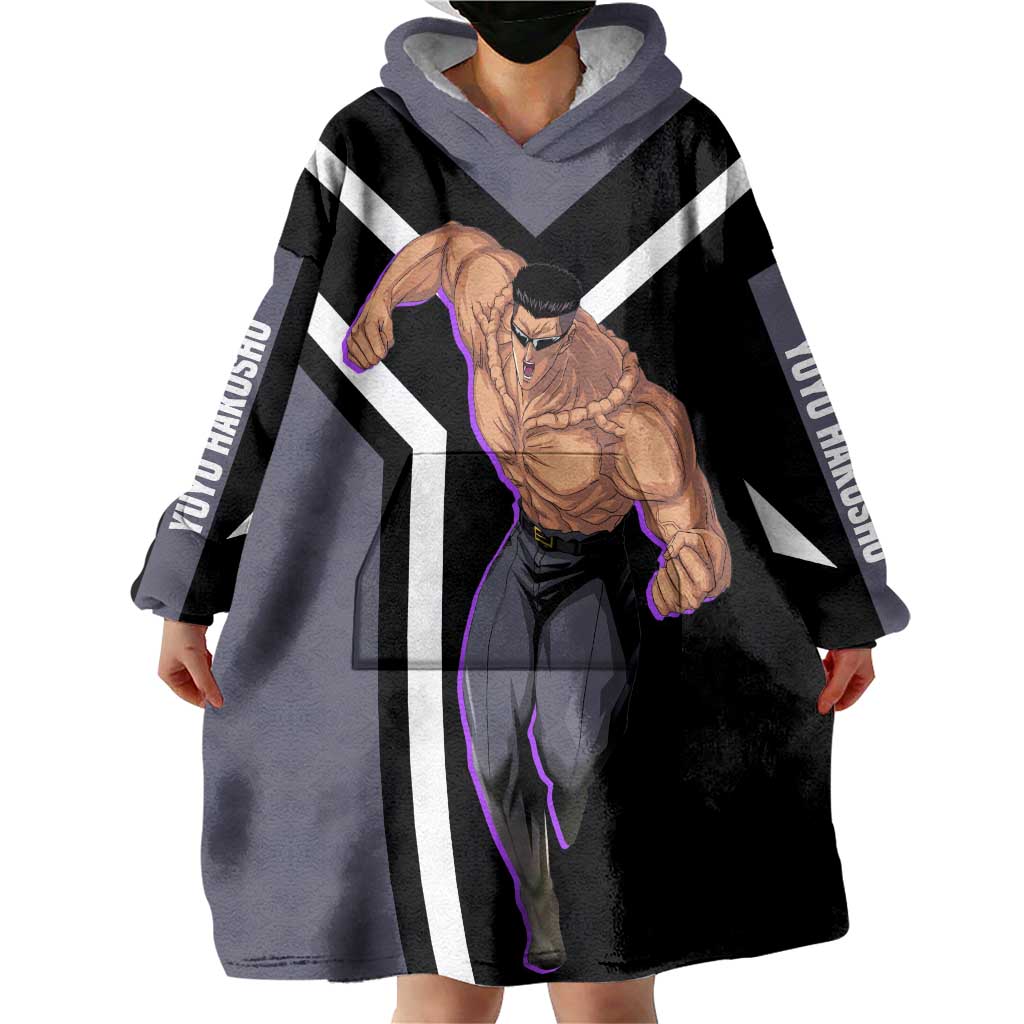 Kurama Yu Yu Hakusho Wearable Blanket Hoodie with Human Form and Calm Focused Pose Design - The Mazicc