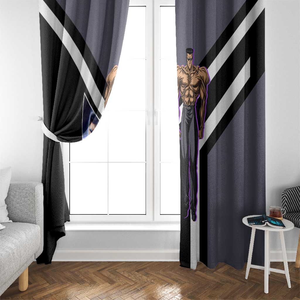 Kurama Yu Yu Hakusho Window Curtain with Human Form and Calm Focused Pose Design - The Mazicc