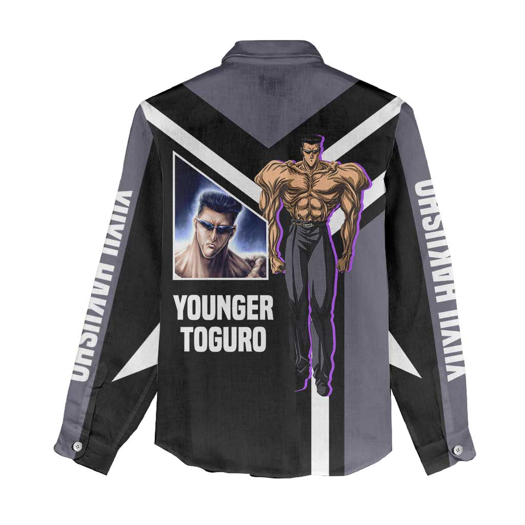 Kurama Yu Yu Hakusho Women Casual Shirt with Human Form and Calm Focused Pose Design - The Mazicc