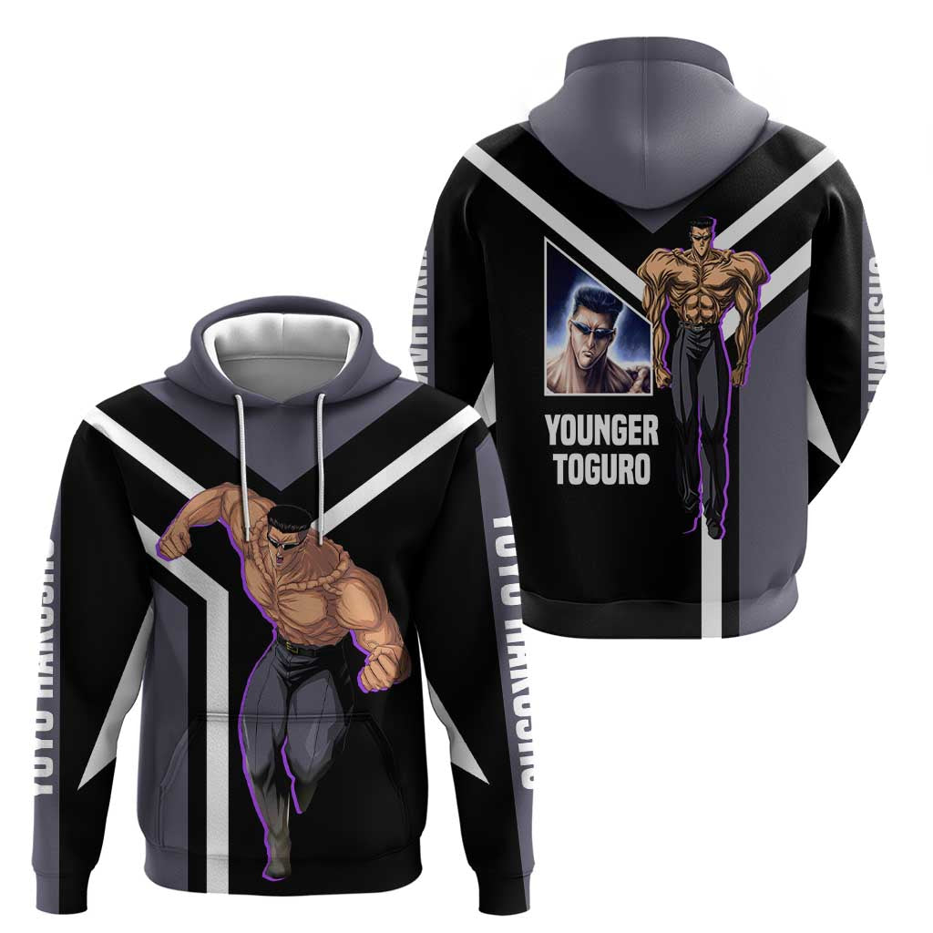 Kurama Yu Yu Hakusho Zip Hoodie with Human Form and Calm Focused Pose Design - The Mazicc
