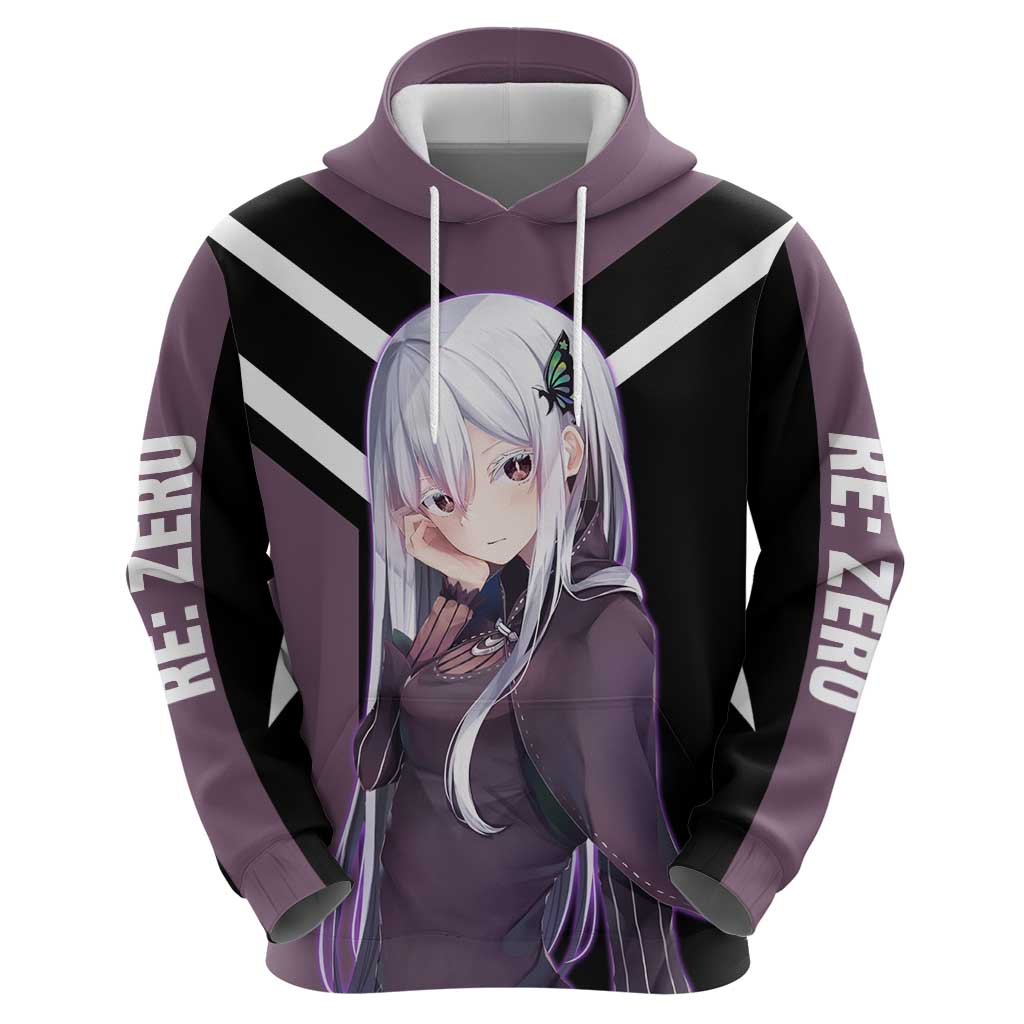 Enchidna Re:Zero Hoodie with Elegant Pose and Mystical Fantasy Design - The Mazicc